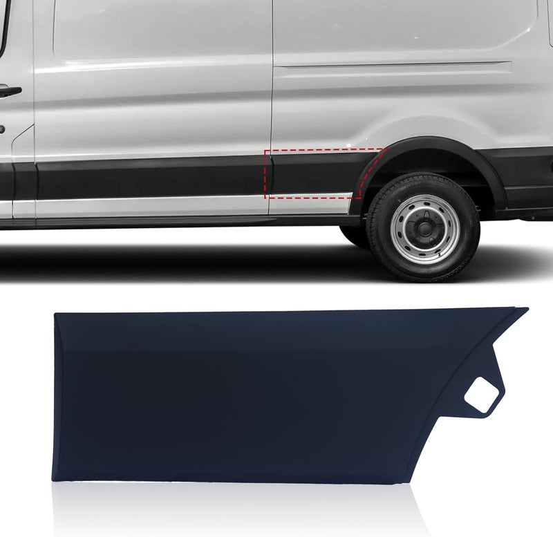 APASQRO Rear Side Body Trim Molding for Transit 150 250 350 350HD 2015-2024, 148WB and 148WB EXT Single Rear Wheel Lower Panel Cover Accessories, Drvier Left Side, 1PC - Image 1